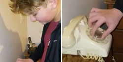 #Video Adolescente no sabe usar un teléfono de disco