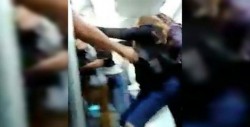 #Video Pelea mujer y agente de Fuerza Civil en el metro