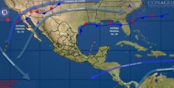 Frente frío 29 provocará lluvias en la mayor parte del país