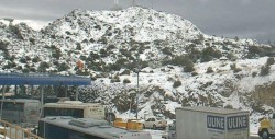 Cae nieve en autopista La Rumorosa-Tecate, en BC