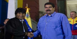 Evo Morales celebra la candidatura de Nicolás Maduro y augura su triunfo