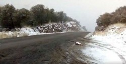 Se registran nevadas en Cananea y Nogales, Sonora