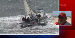 Rescatan a turistas de velero en Mazatlán