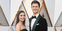 #Fotos Novia de Ansel Elgort sufre penosa falla con su vestido en los Oscar
