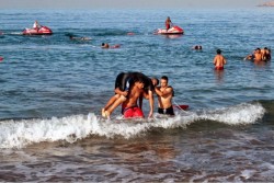 Culminarán curso con simulacro de rescate en el mar