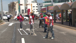 Lento el tráfico por el Malecón