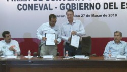 Firman convenio Gobierno del Estado y CONEVAL