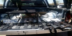 Aseguran armas de uso exclusivo del Ejército en Cedros