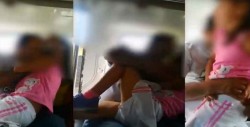 #Video Sujeto besa y manosea a niña en una combi