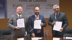Firman convenio UAS y Fiscalía General del Estado de Sinaloa