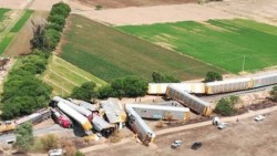 Dos trenes chocaron de frente en Aguascalientes