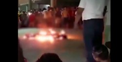 Fuertes Imágenes: Golpean y linchan a presunto ladrón en Tabasco