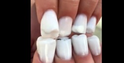 La nueva tendencia es: poner dientes en tus uñas