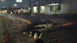 Herido de bala  persigue  a sus agresores  y los atropella