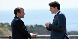 Trudeau y Macron dicen que seguirán siendo "educados" y "firmes" con Trump
