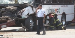 Suspenden gafete de chofer que provocó accidente