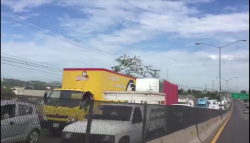 Trastocada la circulación en carretera internacional