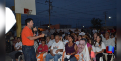 Llega candidato a Las Cortinas