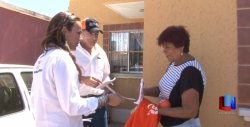 Llega candidata al fraccionamiento Los Encinos