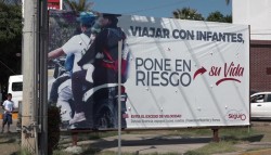 Mensajes de concietización para motociclistas por toda la ciudad