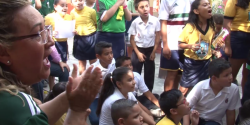 Primarias de Mazatlán disfrutan del partido México vs Suecia