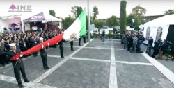 Inicia el proceso electoral 2018 con ceremonia de izamiento de Bandera