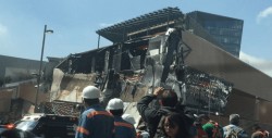 Se derrumba parte de centro comercial en San Jerónimo, CDMX