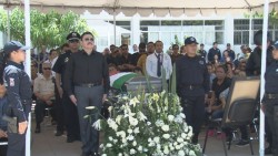 Rinden homenaje a policía fallecido en enfrentamiento en culiacán