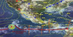 Dos ondas tropicales y canal de baja presión traerá tormentas