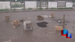 En Cajeme, aparece socavón en la Colonia Libertad