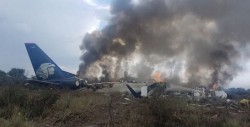 Encuentran cajas negras del avión de Aeroméxico siniestrado en Durango