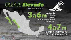 Pronostican olas de 5 metros de altura