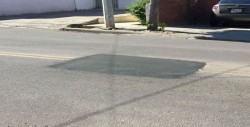 Reparan bache en el sector de Cañadas