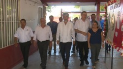 Supervisan trabajos de construcción de aulas didácticas en la técnica 27