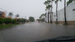 Intensa lluvia en Los Mochis