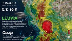 Se esperan hasta 250 milímetros de lluvia