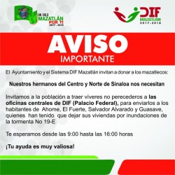 Sistema DIF abre sus puertas como centro de acopio