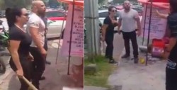 Dejan libre a pareja que agredió a vendedor de nieves