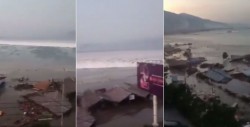 Un tsunami azota dos ciudades de Indonesia tras seísmo de 7,5 grados