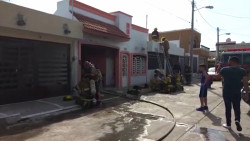 Se incendia vivienda en colonia Lomas del Valle