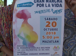 Organizan marcha Provida en Mazatlán