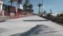 Avanzan rápido trabajos de pavimentación en el malecón