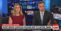Así fue el momento en que CNN interrumpió su transmisión por paquete explosivo
