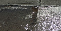 Fuga de agua por la Río Suchiate