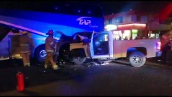 Fuerte choque frente a la Central Camionera
