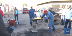 En Navojoa, inician programa de bacheo