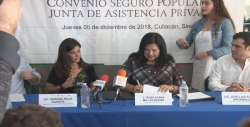 Signan convenio Seguro Popular y la Junta de Asistencia Privada