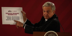AMLO recibe su primer quincena y regresa el 29%