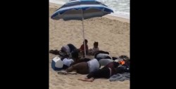 Acusan a personas ebrias dormidas en el malecón de Mazatlán con dos menores