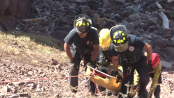 Activan simulacro de rescate en zona rocosa del paseo del centenario